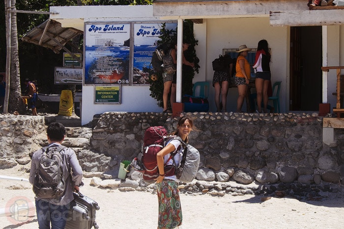 Llegando a Apo island