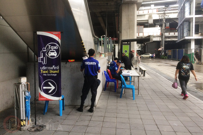 Taxi rank outside Phaya Thai