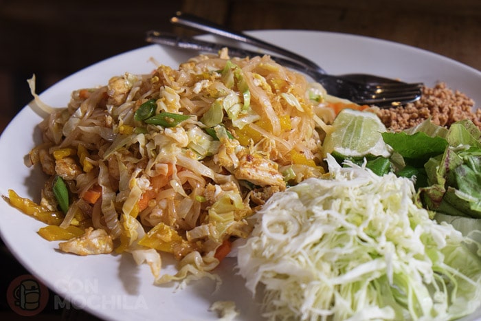 Pad thai vegetariano en Tailandia