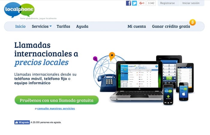 Localphone, y llama barato desde el extranjero