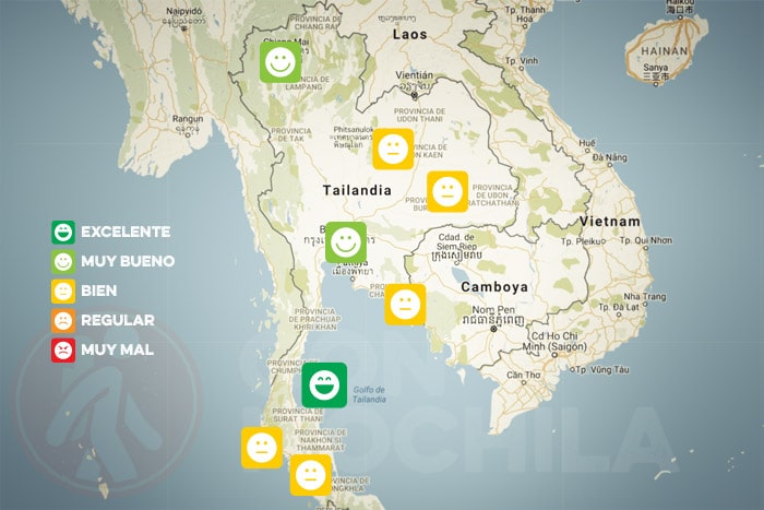 El tiempo en Tailandia en ABRIL