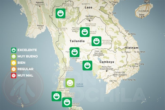 El tiempo en Tailandia en ENERO