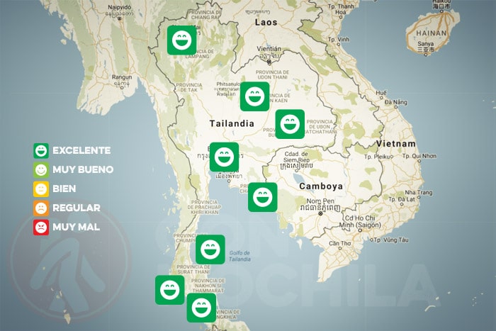 El tiempo en Tailandia en FEBRERO
