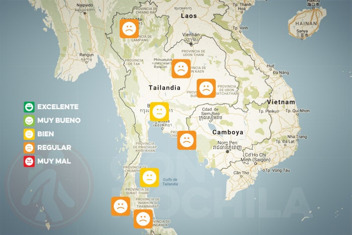 El tiempo en Tailandia en JUNIO