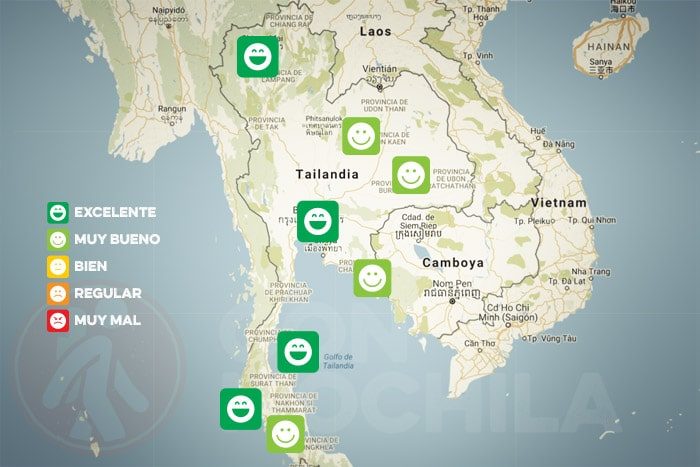 El tiempo en Tailandia en MARZO