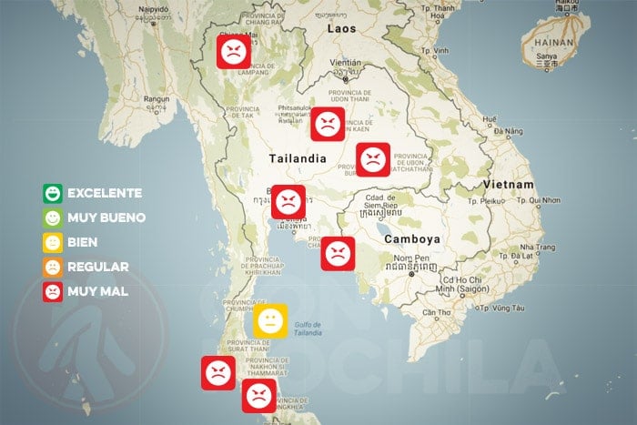 El tiempo en Tailandia en SEPTIEMBRE
