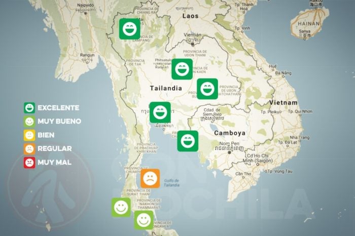 El tiempo y el clima de Tailandia en DICIEMBRE