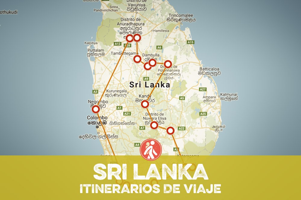 SRI LANKA ITINERARIOS DE VIAJE