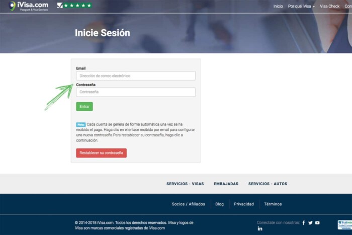 Iniciar sesión con iVisa