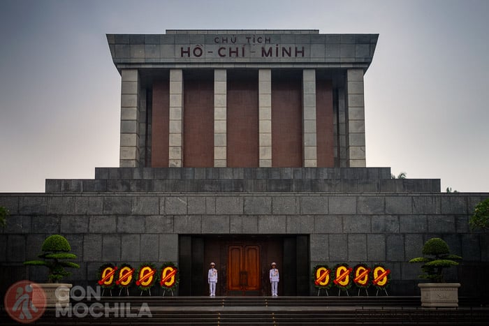 The mausoleum guarded by guards