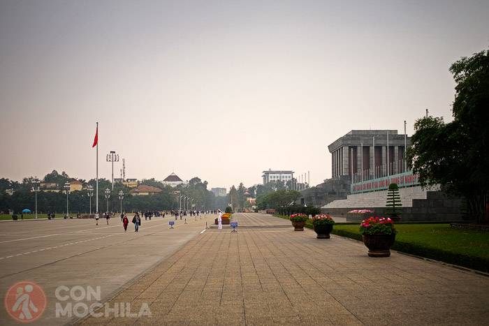 The large park where Ho Chi Minh Mausoleum is located