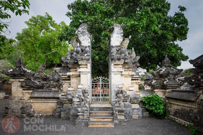 Un detalle del templo de Uluwatu