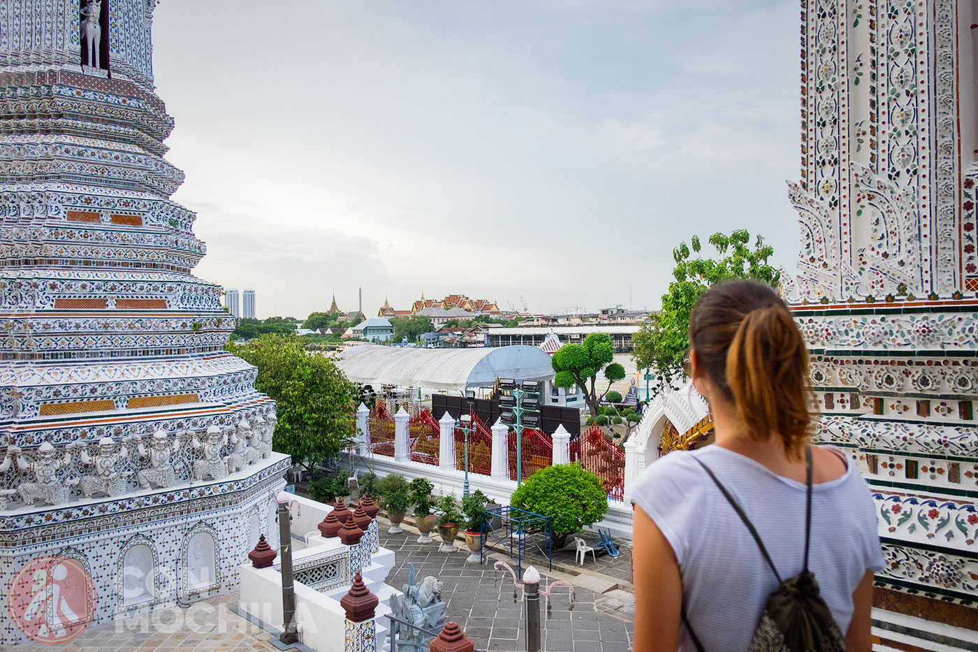 View of the Royal Palace of Bangkok from Wat Arun