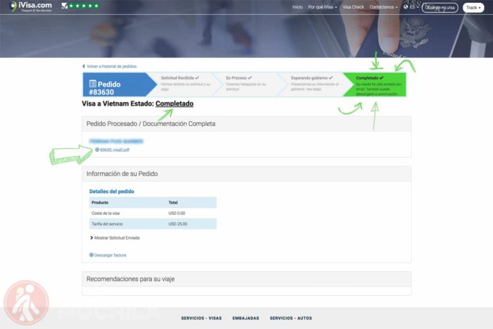 Notificación de "Completado"