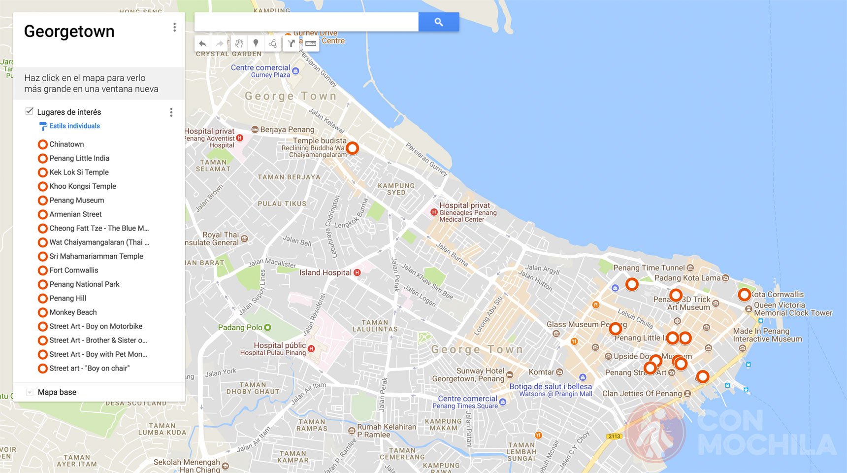 Map of Georgetown