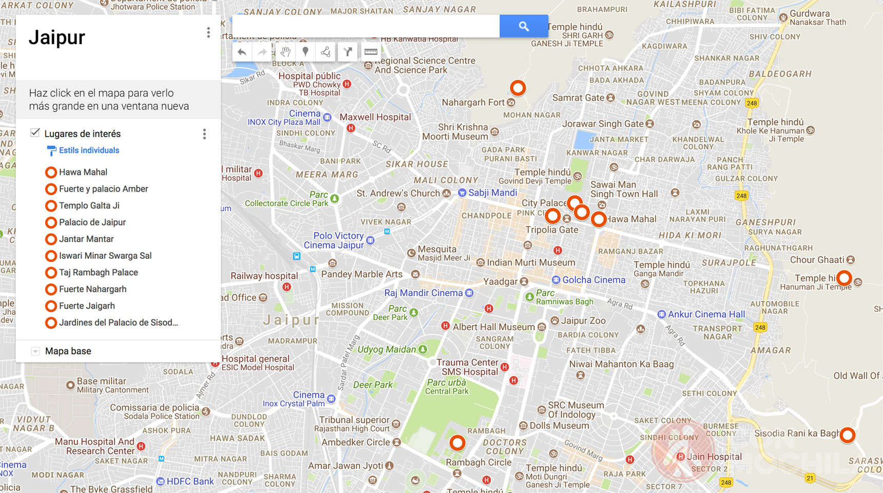 Mapa de Jaipur