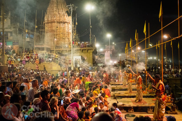 El ganga arti en Varanasi