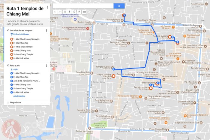 Ruta 1 templos de Chiang Mai