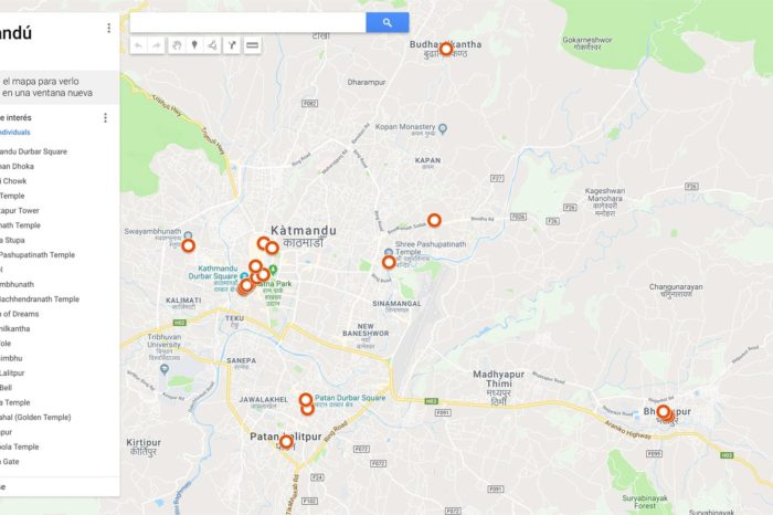 Mapa Katmandú