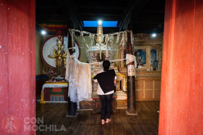 El interior del templo