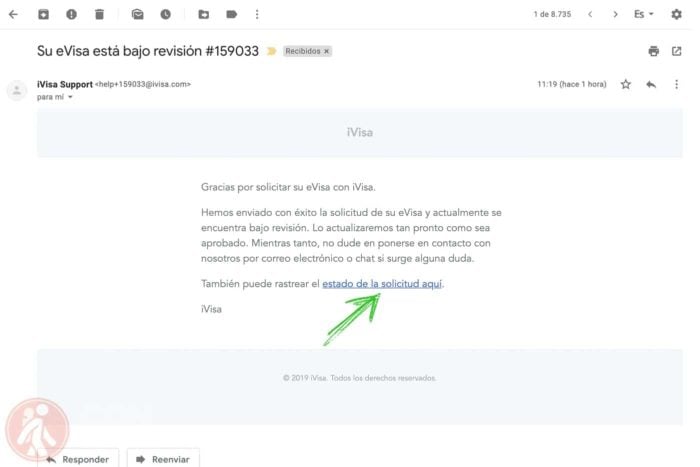 Mail de solicitud enviada