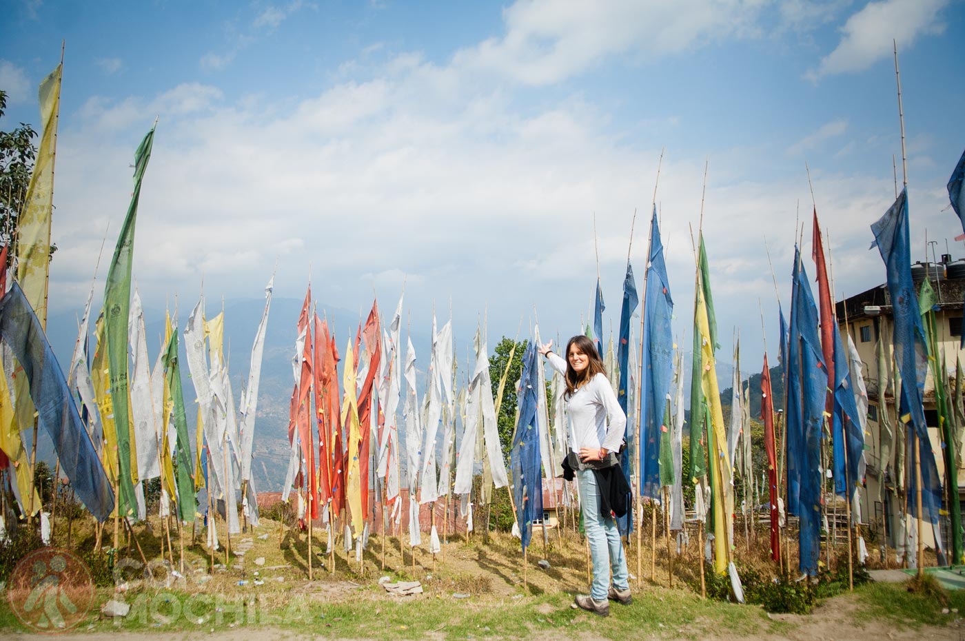 Banderas tibetanas originarias del Nepal