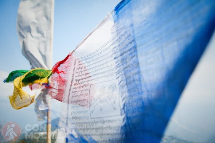 Detalle del caballo de la bandera de oración