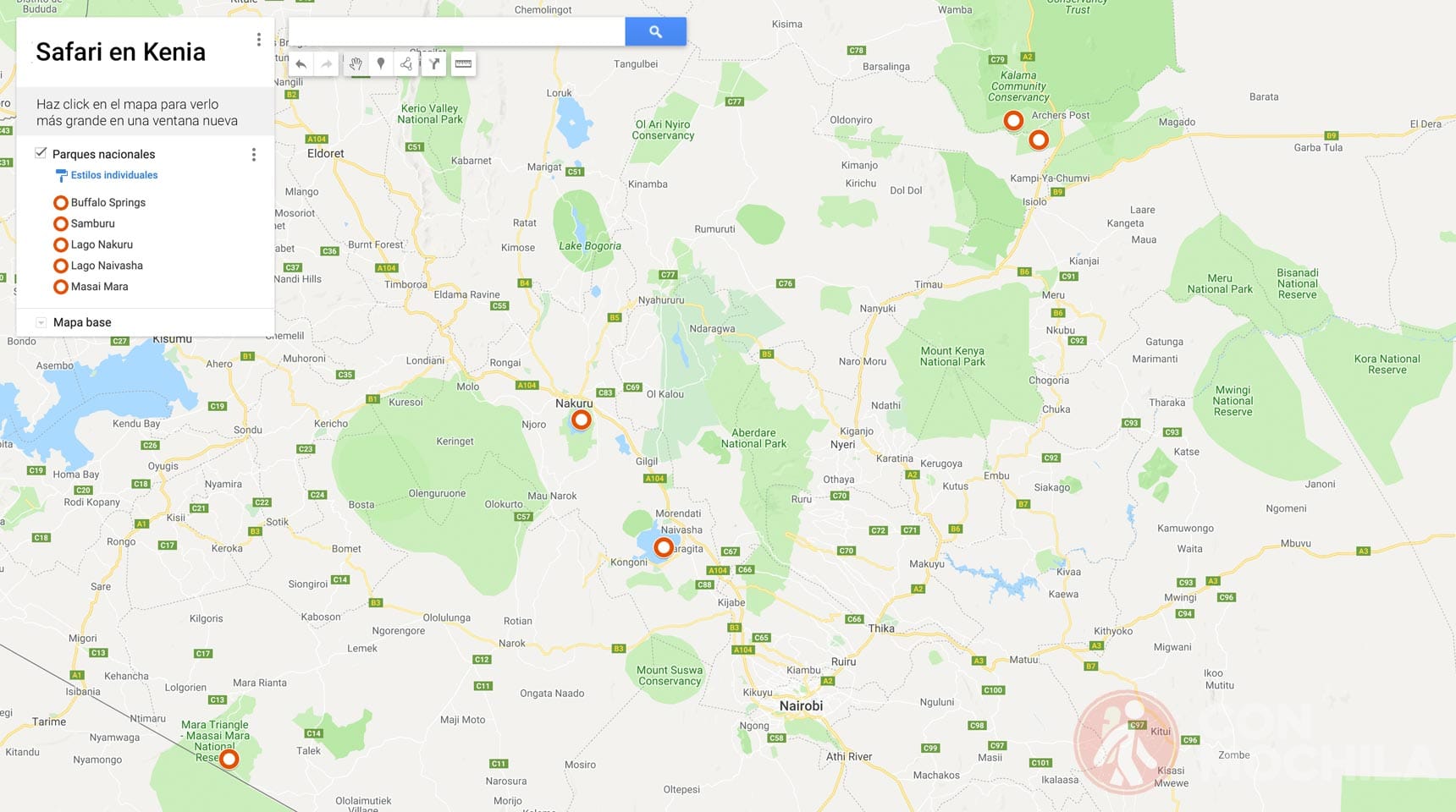 Mapa Kenia