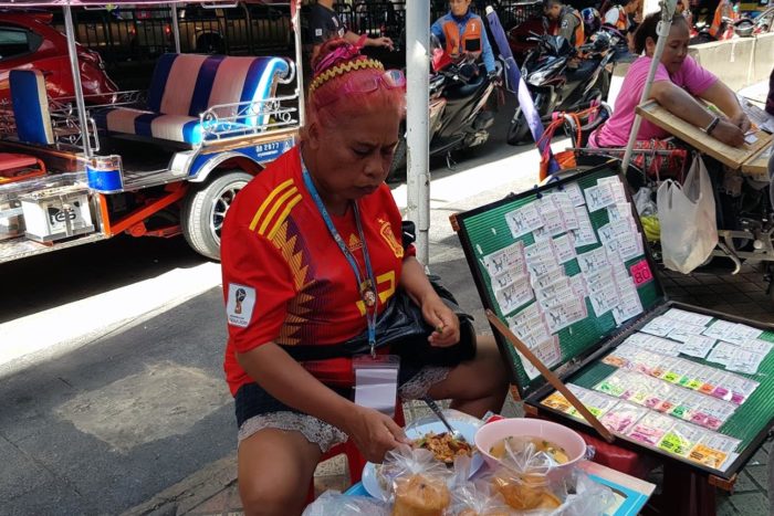 Lotería callejera en Bangkok
