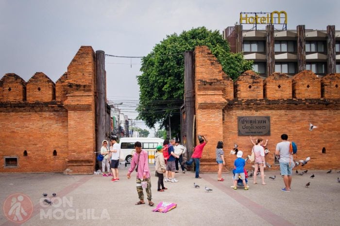 Tha Phae Gate, la más famosa de casco antiguo de Chiang Mai