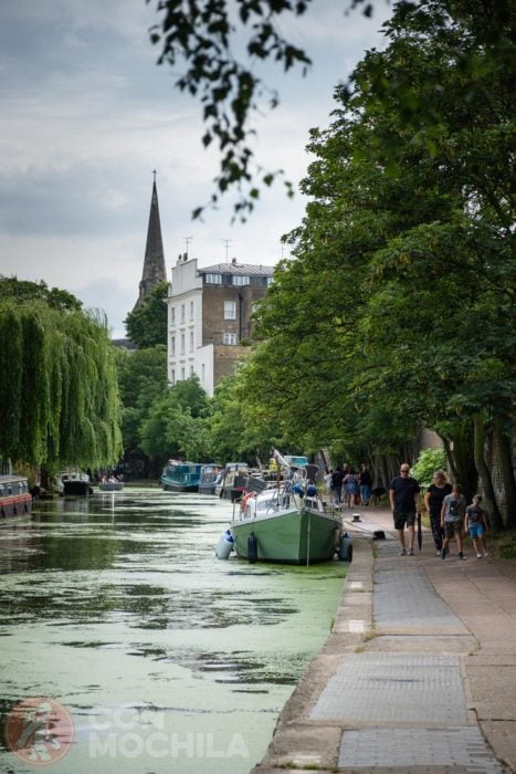 Ruta a pie por el Regent's canal