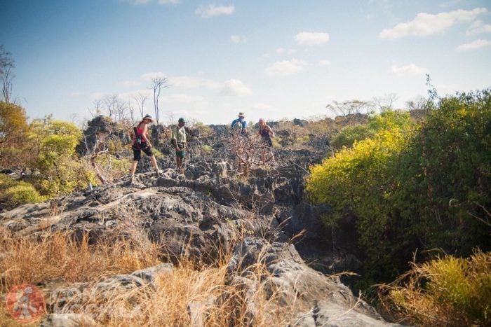 Llegada a las rocas del Grand Tsingy
