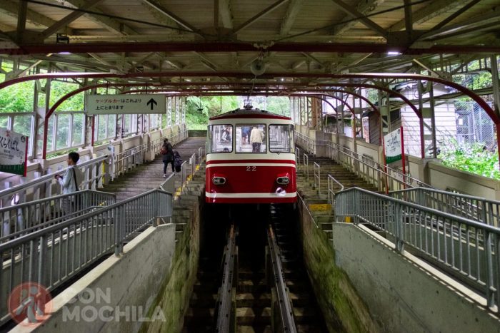 El tren de cremallera hacia arriba