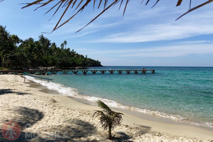 La playa delante del resort