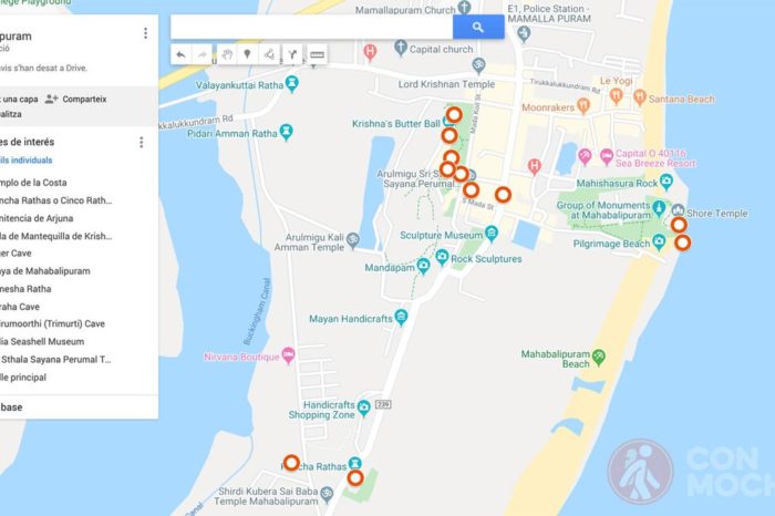 Mapa de Mamallapuram