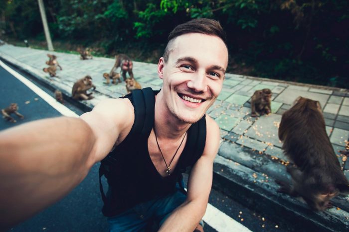 Los selfies con animales...