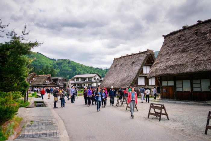 Grupo de turistas de visita