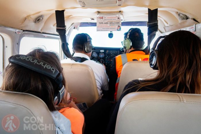 Interior de la avioneta