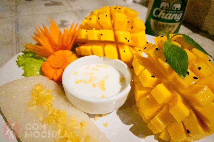 Mango sticky rice, el postre de la comida tailandesa