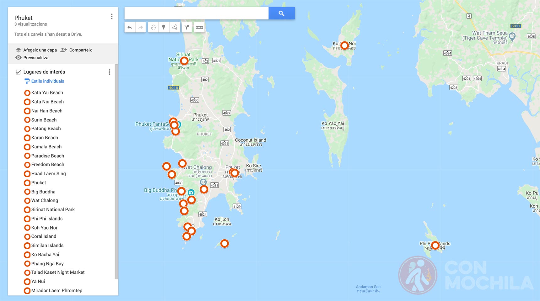 Mapa de Phuket
