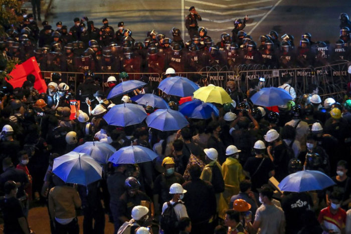 protestas tailandia lluvia