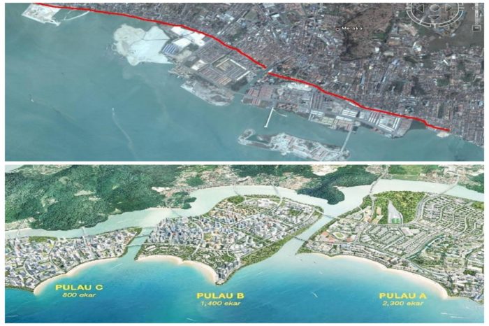 Melaka before now land reclamation 2