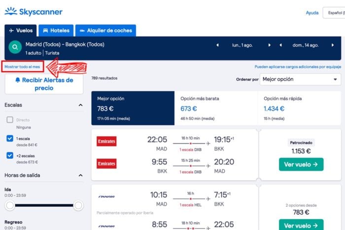 Buscar ofertas de vuelos a Tailandia por meses