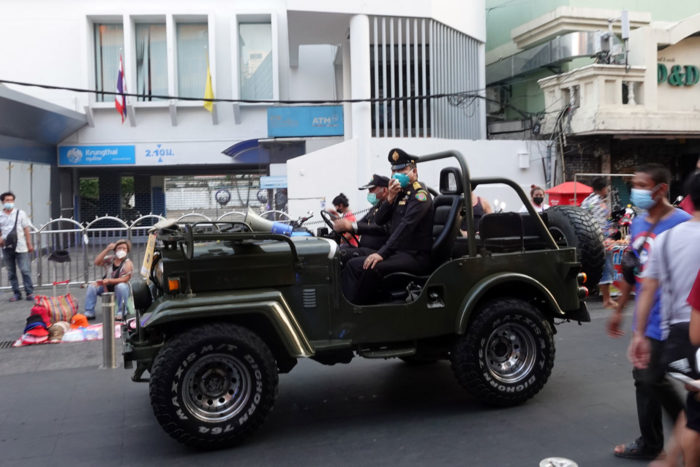 Militares en Bangkok