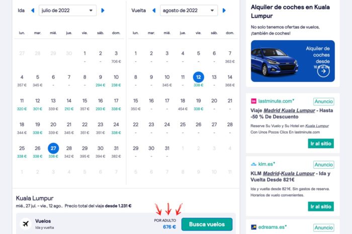 El vuelo más barato de Madrid a Kuala Lumpur