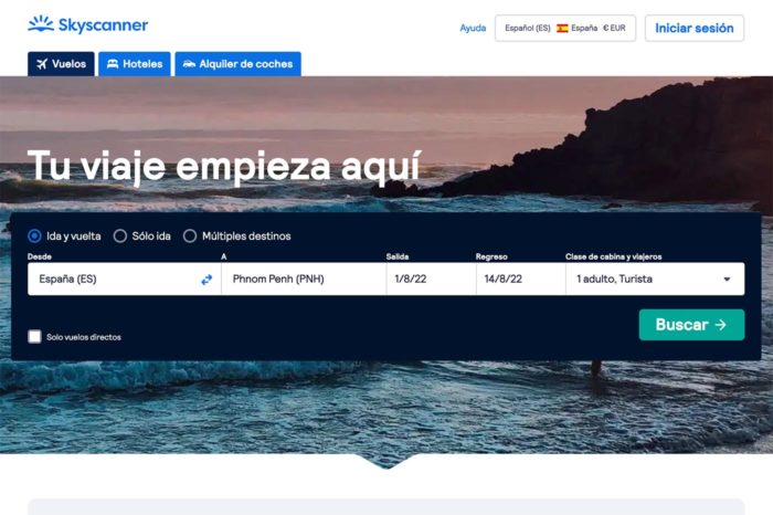 Buscando vuelos a Camboya baratos con Skyscanner