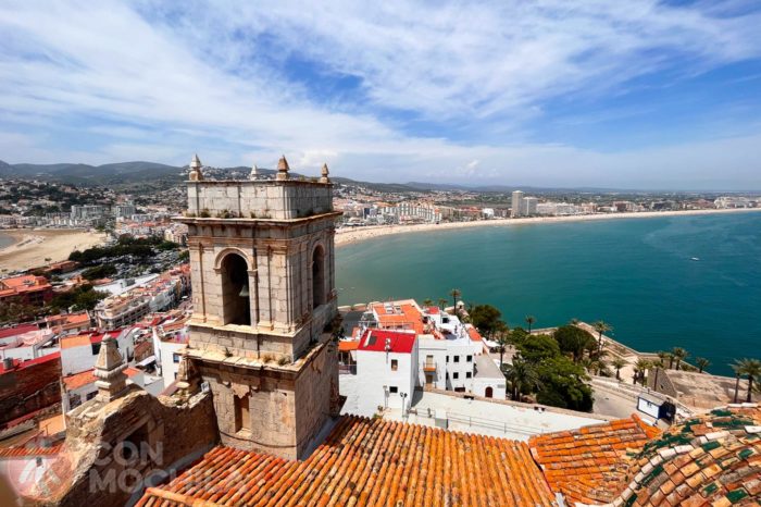 Vista de la playa de Peñíscola desde el castillo