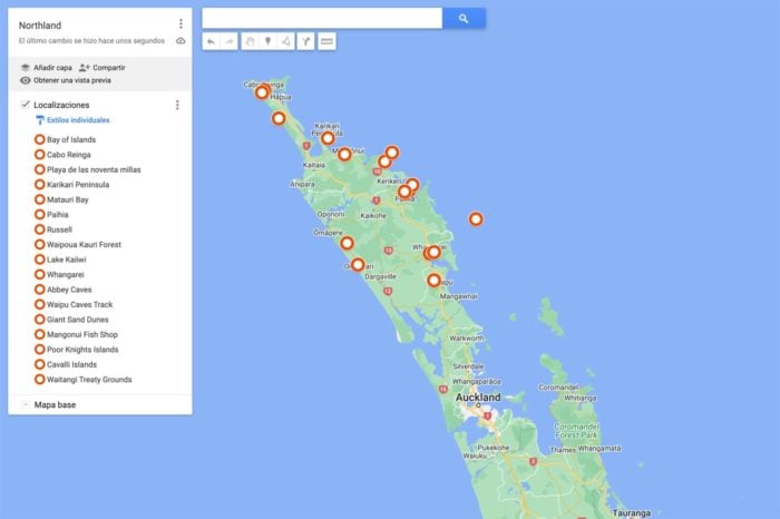 Map of Northland