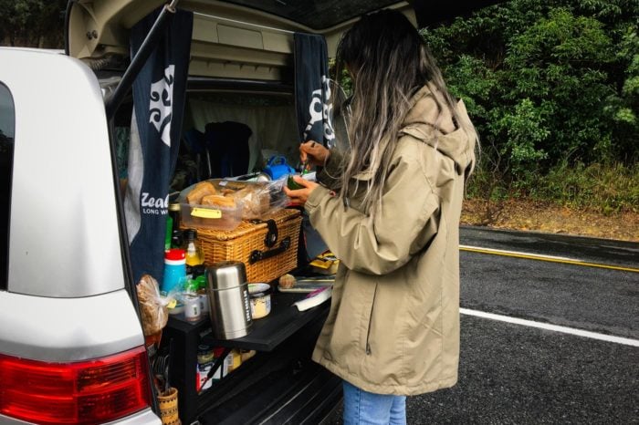 Cocinando en la autocaravana