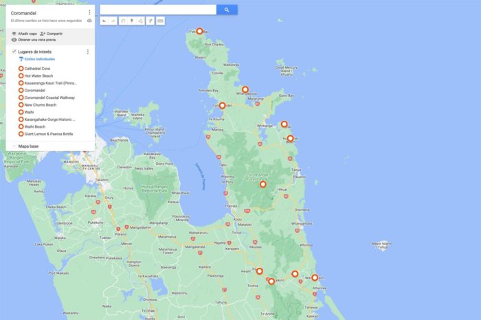 Mapa Coromandel
